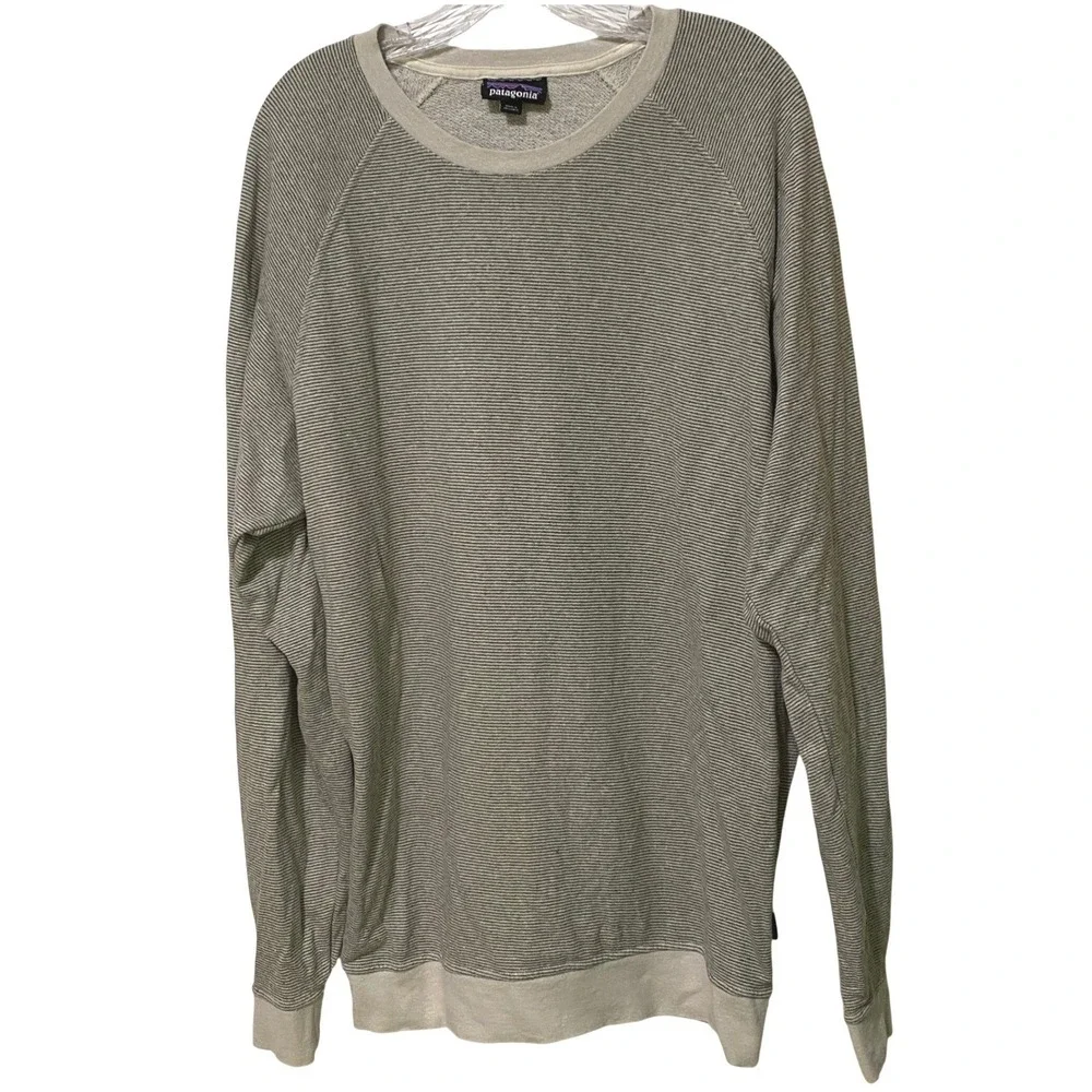 Patagonia Trail Harbor Crewneck Sweatshirt XL French Terry Raglan Sleeve Hipster